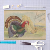 Thanksgiving Groetings Turkije Rustic Tissuepapier (Craft)