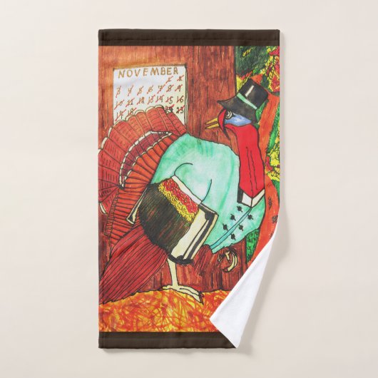 THANKSGIVING GROOT ESCAPE TURKEY HANDDOEK (Handdoek)