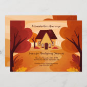 Thanksgiving grootmoeders huis kaart (Voorkant / Achterkant)