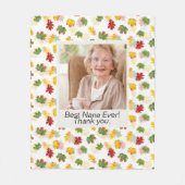 Thanksgiving Grootouders Cadeau Herfst Laat Kleurr Fleece Deken (Voorkant)