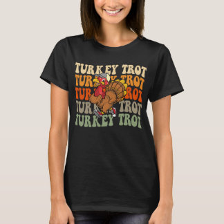 Thanksgiving Groovy Turkije Trot 2023 Trot Race T-shirt