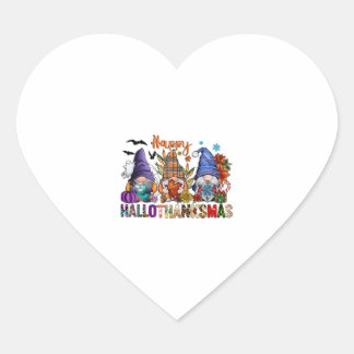 Thanksgiving Halloween Gnomes Happy Hanksmas Hart Sticker