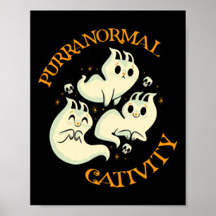 Thanksgiving Halloween Herfst Funny Cute Purranorm Poster