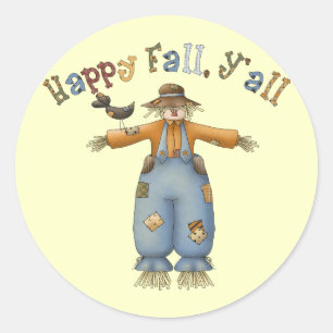 Thanksgiving Happy Herfst Ronde Stickers