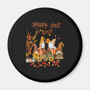Thanksgiving Happy Herfst Yall Gnome Leopard Magneet
