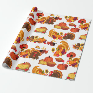 Thanksgiving Happy Turkey Day Pumpkin-cadeau Cadeaupapier