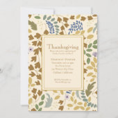 Thanksgiving Harvest Dinner Rustiek Elegant Kaart (Voorkant)