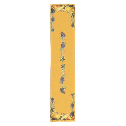 Thanksgiving Harvest Foods Table Runner Korte Tafelloper (Voorkant)