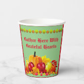 Thanksgiving Harvest Papieren Bekers (Voorkant)