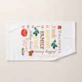 Thanksgiving Harvest Text Hand Towel Handdoek (Handdoek)