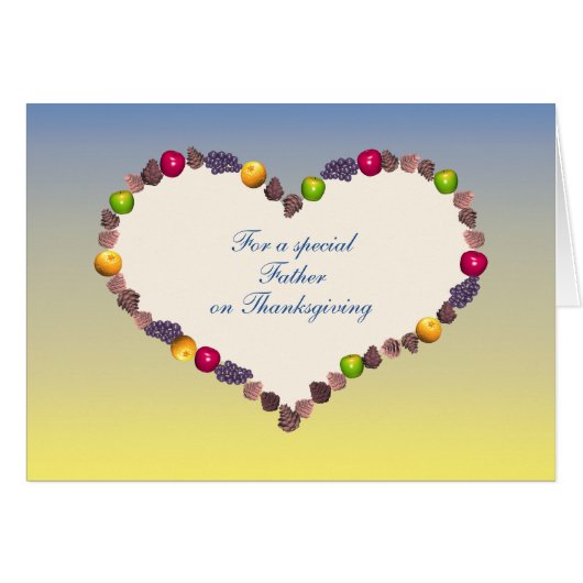 Thanksgiving Heart - Pour Père (Devant horizontal)