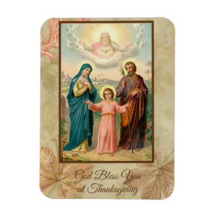 Thanksgiving Heilige Familie Jezus Mary St. Joseph Magneet