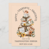 Thanksgiving Hello Fall Dinner Invitation (Devant / Derrière)