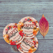 Thanksgiving herfst adem met gesorteerd afvalwater bedankjes labels