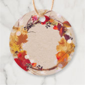 Thanksgiving herfst adem met gesorteerd afvalwater bedankjes labels (Achterkant)