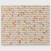 Thanksgiving herfst bladeren cadeaupapier (Vlak)