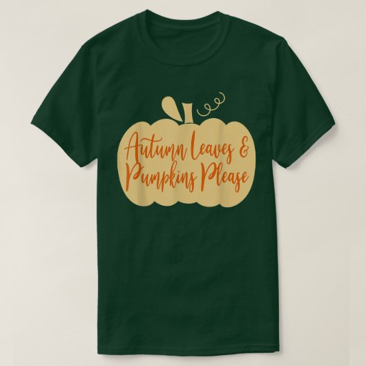 Thanksgiving herfst bladeren en pompoenen alstubli t-shirt (Design voorkant)