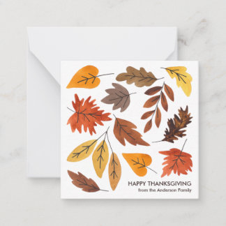 Thanksgiving Herfst Bladeren Evenementen Notitiekaartje