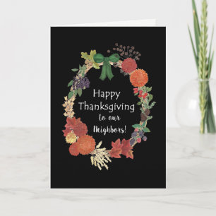 Thanksgiving Herfst Breed naar buren Feestdagen Kaart