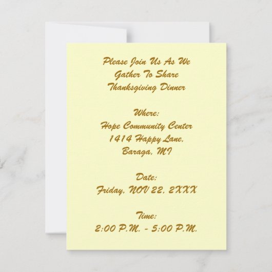  Thanksgiving Herfst Corn Sheaves Kaart (Achterkant)