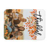 Thanksgiving Herfst Foliage laat Script-foto's val Magneet (Horizontaal)
