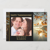 Thanksgiving Herfst Fotokaart Uitnodiging (Voorkant)