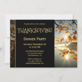 Thanksgiving Herfst Fotokaart Uitnodiging (Achterkant)