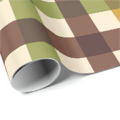 Thanksgiving Herfst Gingham Plaid Tartan Cadeaupapier (Rol Hoek)