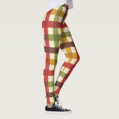 Thanksgiving Herfst Gingham Pset Tartan Leggings (Rechts)