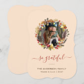 Thanksgiving herfst grote fotografie feestdagenkaart (Voorkant / Achterkant)