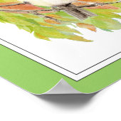 Thanksgiving, herfst, Herfst, Chickadee, Bird Scri Poster (Hoek)