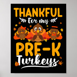 Thanksgiving Herfst Herfst Dankbaar Mijn Kalkoenen Poster