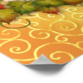 Thanksgiving herfst Herfst esdoornblad en zonneblo Poster (Hoek)
