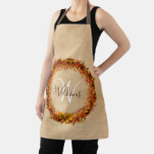 Thanksgiving Herfst Herfst Krans Bladeren Monogram Schort (Insitu)