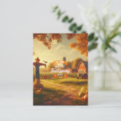 Thanksgiving/Herfst/Herfst op het boerderij Briefkaart (Staand voorkant)