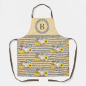 Thanksgiving herfst Herfst pompoen glitter monogra Schort (Voorkant)