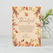 Thanksgiving herfst Herfst rustiek dankbaar Feestdagenkaart (Staand voorkant)