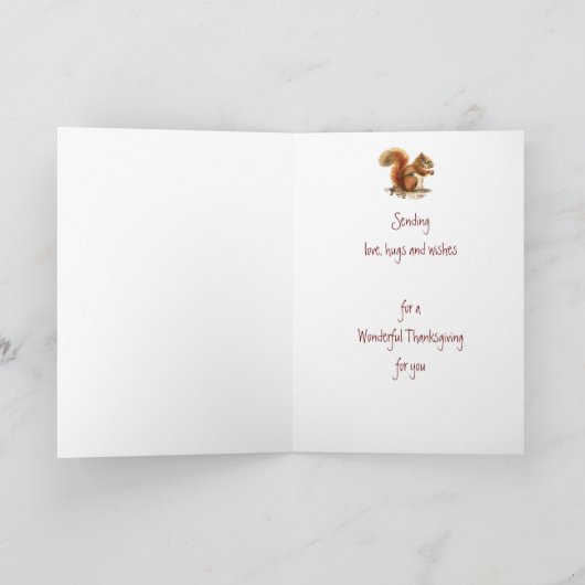 Thanksgiving herfst House Wren Bird Parents Feestdagen Kaart (Binnen)