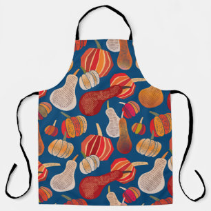 Thanksgiving. Herfst, illustratie met pompoen. Schort
