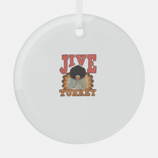 Thanksgiving & Herfst Kleding, Jive Turkije - Retr Glas Ornament (Voorkant)