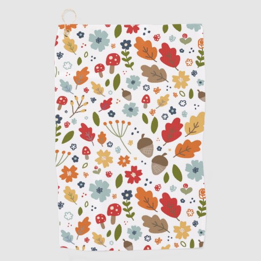 Thanksgiving Herfst Kleuren Dankbare Vakantie Golfhanddoek (Voorkant)