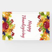 Thanksgiving herfst laat appelbessen bewerkbaar spandoek (Horizontaal)