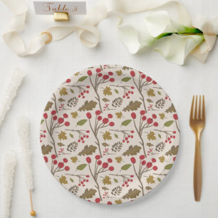 Thanksgiving herfst laat Herfst eten Papieren Bordje