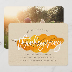 THANKSGIVING HERFST LEAF UITNODIGING