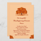 Thanksgiving herfst Patch Tree (Veggie) Inwendig m Menu (Voorkant / Achterkant)