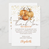 Thanksgiving Herfst Pumpkin Bedankkaart (Voorkant / Achterkant)