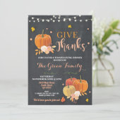 Thanksgiving Herfst Rustic Lights Kaart (Staand voorkant)