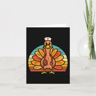 Thanksgiving Herfst urse stethoscoop scrub t Kaart