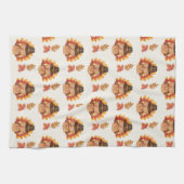 Thanksgiving herfstbladeren Gobble Theedoek (Horizontaal)