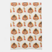 Thanksgiving herfstbladeren Gobble Theedoek (Verticaal)